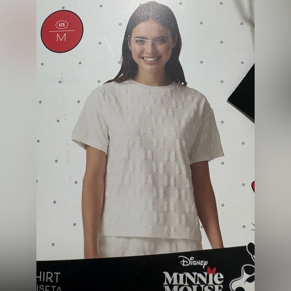 *Minnie Mouse Disney Ladies Top Size Medium Textured New With Tags - Picture 2 of 7